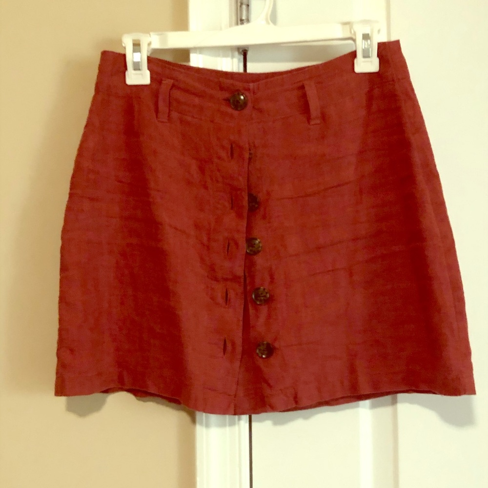 Mango, Red Mini Skirt